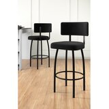Hanah home set od 6 barskih stolica Wosa, crna tkanina Babyface, crne metalne noge | Eponuda.com