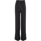 Trendyol Black Rise Waist Rebraste hlače s detaljima Trendyol Black Rise Waist Rebraste hlače s detaljima Slike