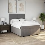  Krevet s oprugama i madracem smeđesivi 140 x 190 cm od tkanine | shoptok.hr