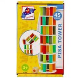 Woodyland Pisa nagnjeni stolp spretnostna igra z lesenim stolpom, 45-delni set - Cene