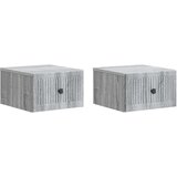  Stenski nočni omarici 2 pcs Siva Sonoma 33 x 34,5 x 20 cm, (5000209950) | Shoptok.si