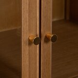 Ixia Vitrina v jesenovem dekorju v naravni barvi 84,5x198 cm – | Shoptok.si