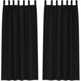  Zavjese za blackout s prstenovima 2 kom. Crna 225 x 140 cm | shoptok.hr