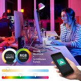 Eglo plafonjera Simolaris-Z 99601, LED 16 W RGB, 47 cm, crna/bijela | shoptok.hr