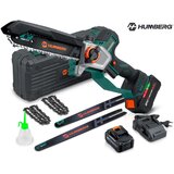 Humberg HM-437 PRO akumulatorska lančana pila za grane zelena, 1x4,0 Ah, 10″ / 8″ | shoptok.hr