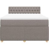  Krevet s oprugama i madracem smeđesivi 140 x 190 cm od tkanine | shoptok.hr
