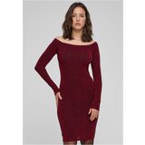 Urban Classics Women's glittering dress with long sleeves burgundy Cijene