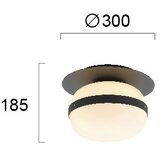  Plafonsko svetlo PALMA 1xE27/40W/230V crno | Eponuda.com