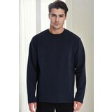 Dewberry 40222 Double Crew Neck Mens Sweatshirt-NAVY BLUE | shoptok.hr