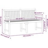  Vrtne klupe 1-Broj sjedala 150 x 55,5 x 90 cm | shoptok.hr