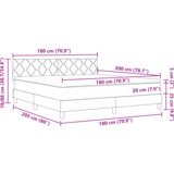 Box Spring Krevet s Madracem i LED Osvjetljenjem Sivo 180x200 cm Baršun | shoptok.hr
