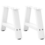 vidaXL Noge za klub stolić A-oblika 2 kom Bijele 30 x (30-31) cm Čelik - Bijela 30 x (30-31) cm 1 | shoptok.hr