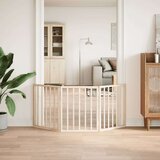 vidaXL Vrata za pse zložljiva 3 paneli 150 cm topolovina | Shoptok.si