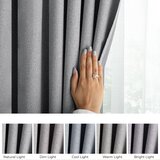 Restilo CORITA curtain, steel grey, smooth, classic-modern style, multifunctional tape, textured fabric with blackout effect, 140 x 260 cm | shoptok.hr