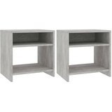  Noćni ormarići 2 kom boja betona 40x30x40 cm konstruirano drvo | shoptok.hr
