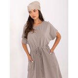 Och Bella Dress-TW-SK-BI-6-2041.89-dark beige | shoptok.hr