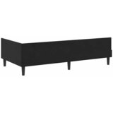  Kutni okvir kreveta s uzglavljem Crna 90 cm x 190 cm Baršun | shoptok.hr