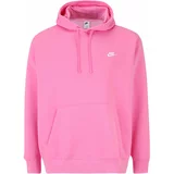Nike Sportswear Sweater majica 'Club Fleece' roza / bijela