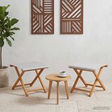  Ležaljka 2 pcs Čvrsto drvo eukaliptusa Krem | shoptok.hr