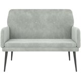  Klupa svjetlosiva 108 x 79 x 79 cm baršunasta | shoptok.hr
