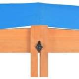  Pješčanik od jelovine s podesivim krovom 115 x 115 x 115 cm | shoptok.hr