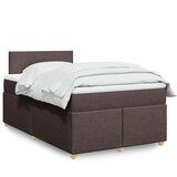 Maison Chic Box spring postelja - Vzmetna postelja z vzmetnico temno rjav 120x200 cm blago SL16506, (21896109) | Shoptok.si