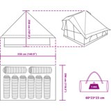 vidaXL Družinski Šotor Tipi Zelen 8-Osebn Vodoodporen | Shoptok.si