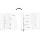  Komoda sjajna bijela 69 5x34x90 cm od konstruiranog drva | shoptok.hr