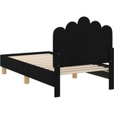  Okvir kreveta za malu djecu s naslonom Crna 70 x 140 cm tkanina | shoptok.hr