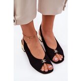 CheBello Suede Elegant Women's Sandals 4724 Black | Shoptok.si