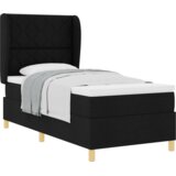 vidaXL Box Spring Krevet s Madracem Crni 100x200 cm Tkanina | shoptok.hr