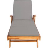  Ležaljka s jastučićem 100% poliester čvrsti teak | Eponuda.com