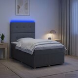  LED okvir za krevet s madracem Tamnosiva 120 x 200 cm Tkanina | shoptok.hr