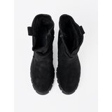 Shelvt Stylish black ankle boots with a crinkled upper | shoptok.hr