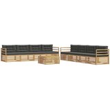  Set vanjskih sofa 9 kom. Bijela i antracit Poliester 79 x 79 x 37 cm | shoptok.hr