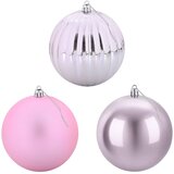  Set božićnih kuglica XXL 3 kom. Ružičasta &amp;Oslash; 25 cm Plastika Slike