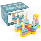 Magic Toys Pisana lesena razvijalna igrača za dojenčke s figurico medvedka | Shoptok.si