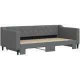  Dnevni krevet na razvlačenje tamnosivi 90 x 190 cm od tkanine | shoptok.hr