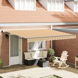 vidaXL ročna zložljiva tenda večbarvna črta 400x300 cm Cene