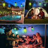  LED RGB solarna dekorativna girlanda 15xLED/18 funkcija USB 6 m IP44 crna Slike