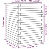  Vrtna sadilica bijela 50 x 50 x 68 5 cm od masivne borovine | shoptok.hr