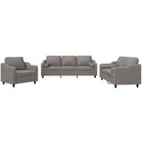 vidaXL 3-dijelni set sofa s jastucima smeđesivi od tkanine | shoptok.hr