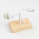  Brilagi - LED zidna lampa NUBILA WOOD 1xE27/25W/230V + LED/3W hrast/bela/žuta | Eponuda.com