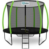  INLEA ULTIMATE Jump trampolin s unutarnjom zaštitnom mrežom 305 cm - crna/svijetlozelena | shoptok.hr