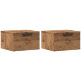 vidaXL Stenska nočna omarica 2 kosa artisan hrast 34x30x20 cm | Shoptok.si