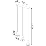  Sollux SL.0988 - Luster na sajli TAZILA 3xES111/60W/230V bela | Eponuda.com