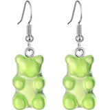  Naušnice Bear - Zelena KP38448 | Shoptok.si
