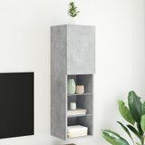 TV ormarić s LED svjetlima siva boja betona 30,5x30x102 cm | shoptok.hr