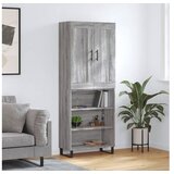 vidaXL Visoka komoda siva sonome 69 5x34x180 cm od konstruiranog drva | shoptok.hr