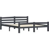  Za krevet od masivne borovine tamnosivi 160 x 200 cm | shoptok.hr